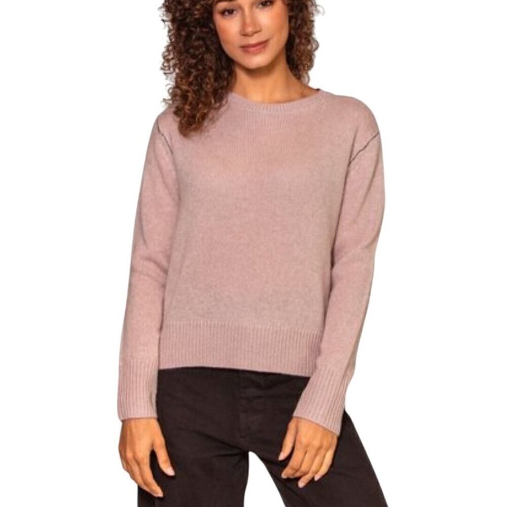 360 Cashmere 100% Cashmere Adobe Pink Cropped Sweater Size S